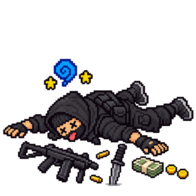 Lurker TR, boneco de Counter-Strike 2 caído no chão
