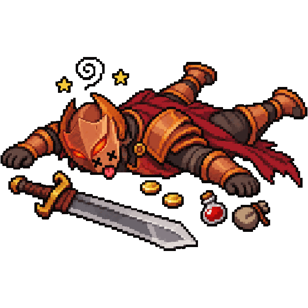 Ironclad, boneco de Slay the Spire 2 caído no chão