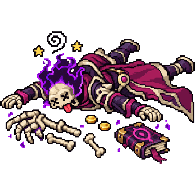 Necrobinder, boneco de Slay the Spire 2 caído no chão