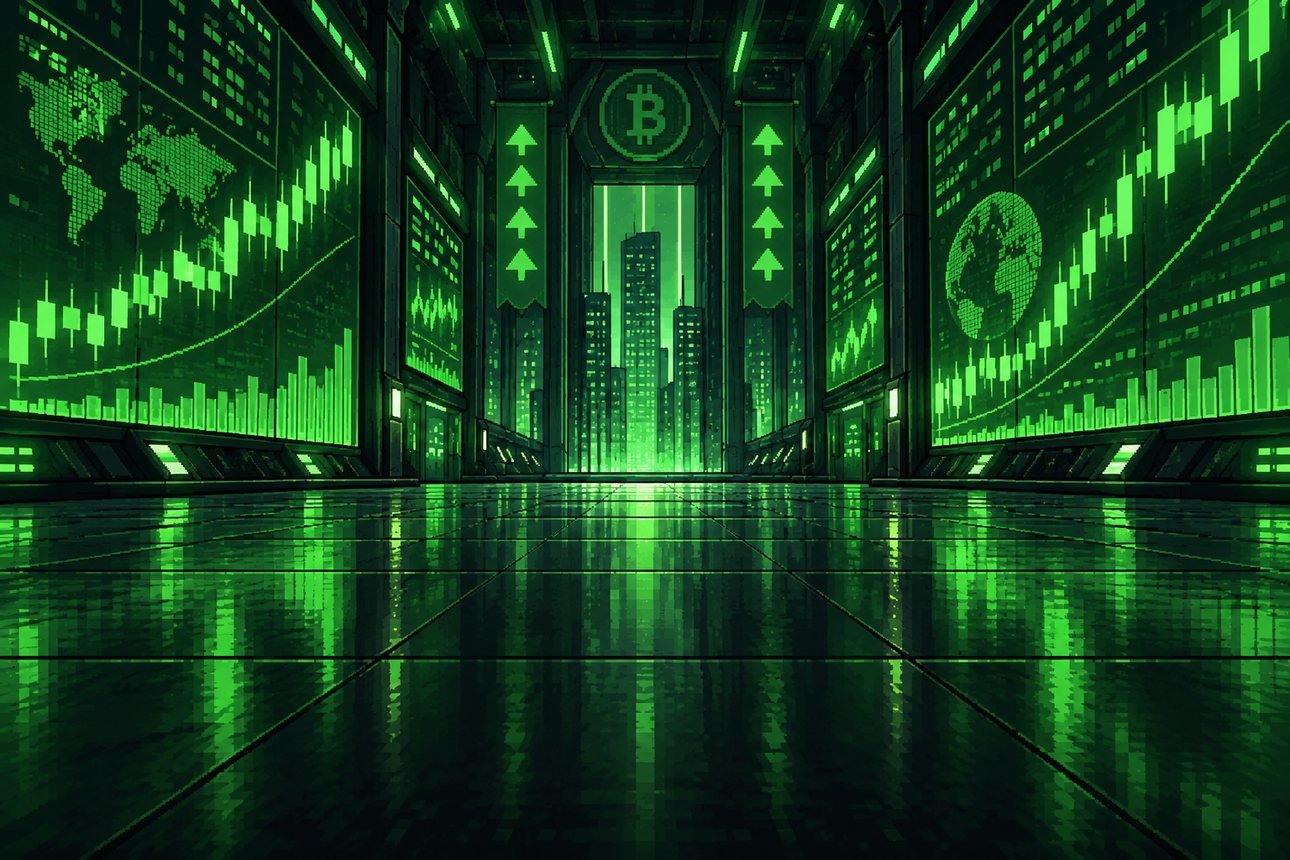 O Gráfico Verde, mapa de Cripto no fundo da carta de come-piso