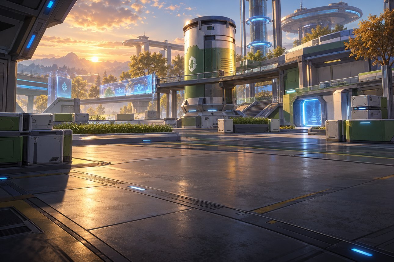 Nexterra, mapa de Free Fire no fundo da carta de come-piso