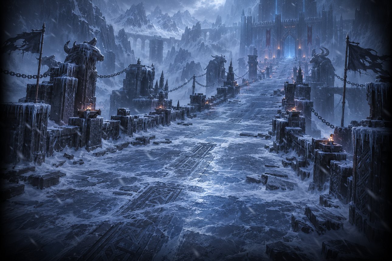 Abismo Uivante, mapa de League of Legends no fundo da carta de come-piso