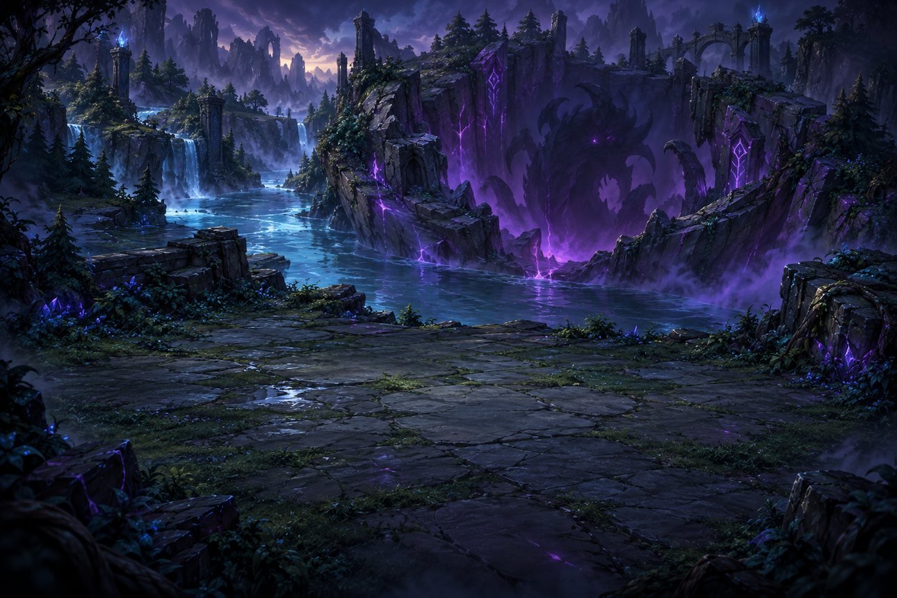 Poço do Barão, mapa de League of Legends no fundo da carta de come-piso