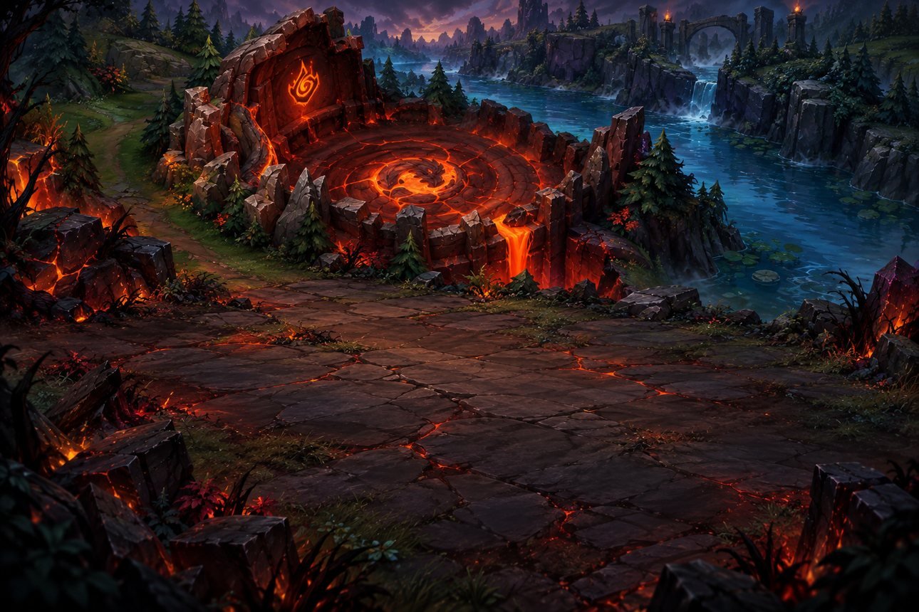 Toca do Dragão, mapa de League of Legends no fundo da carta de come-piso