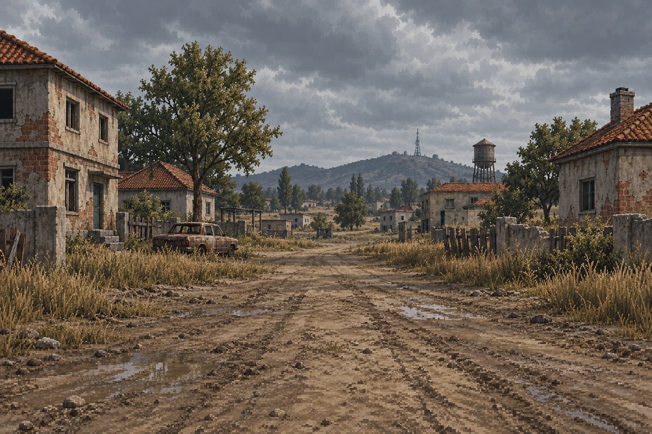 Erangel, mapa de PUBG no fundo da carta de come-piso