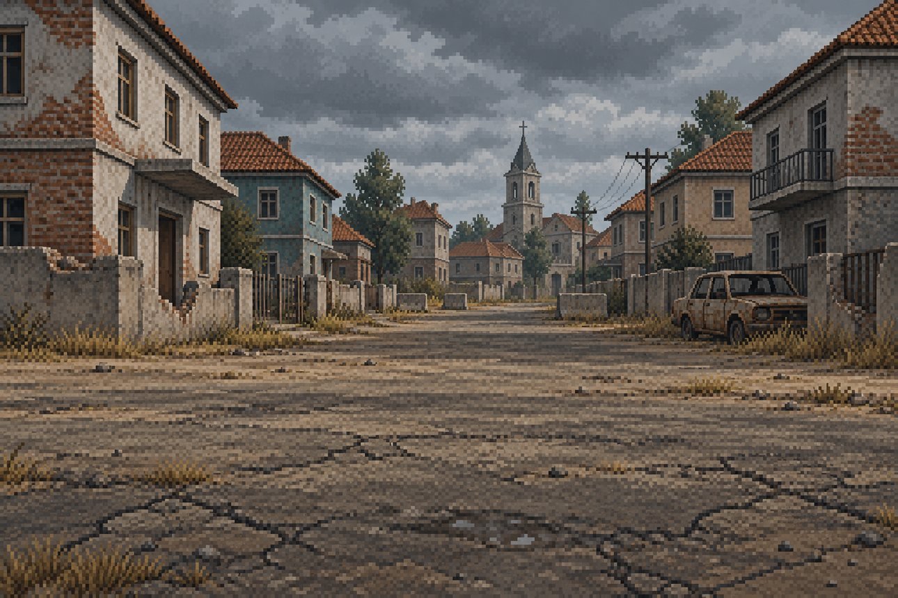Pochinki, mapa de PUBG no fundo da carta de come-piso