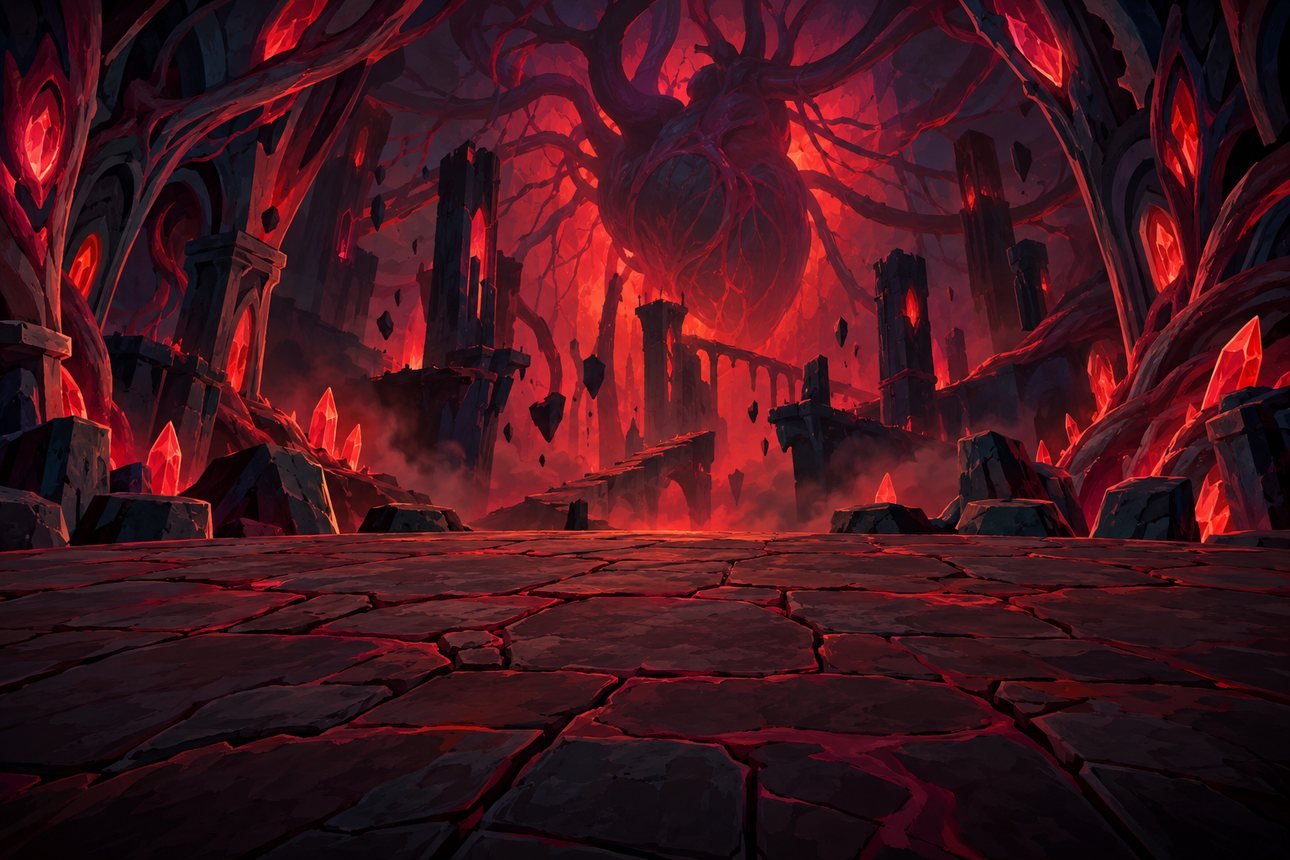 O Coração, mapa de Slay the Spire 2 no fundo da carta de come-piso